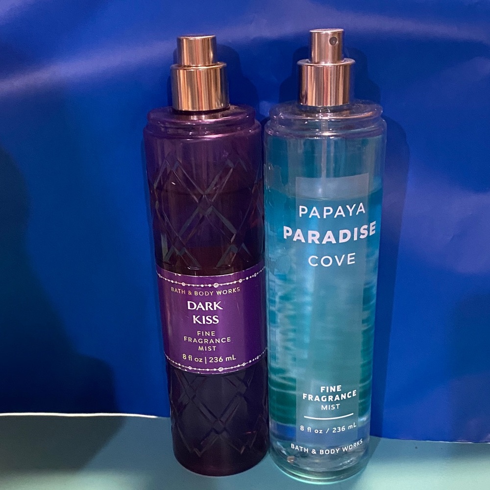 Bath & Body Works Mist Bundle Dark Kiss Papaya Paradise Cove
